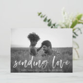 Cartes Pour Fêtes Annuelles Modern Sending Love Script Photo Saint-Valentin (Debout devant)