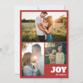 Cartes Pour Fêtes Annuelles Modern Simple Bold Joy 3 Collage photo (Devant)
