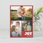 Cartes Pour Fêtes Annuelles Modern Simple Bold Joy 3 Collage photo (Debout devant)