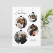 Cartes Pour Fêtes Annuelles Modern Simple Christmas Ornament 4 Photo (Debout devant)