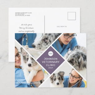 Cartes Pour Fêtes Annuelles Modern Simple Four Photo and Logo Business