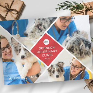 Cartes Pour Fêtes Annuelles Modern Simple Four Photo and Logo Business