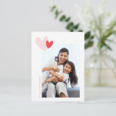 Cartes Pour Fêtes Annuelles Modern Simple Hearts Photo Saint-Valentin (Debout devant)