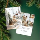 Cartes Pour Fêtes Annuelles Modern Simple Script Overlay 4 Photo Christmas 