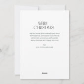 Cartes Pour Fêtes Annuelles modern text merry christmas card (Dos)