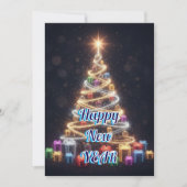 Cartes Pour Fêtes Annuelles Modern Tree New Year Holiday Card (Devant)
