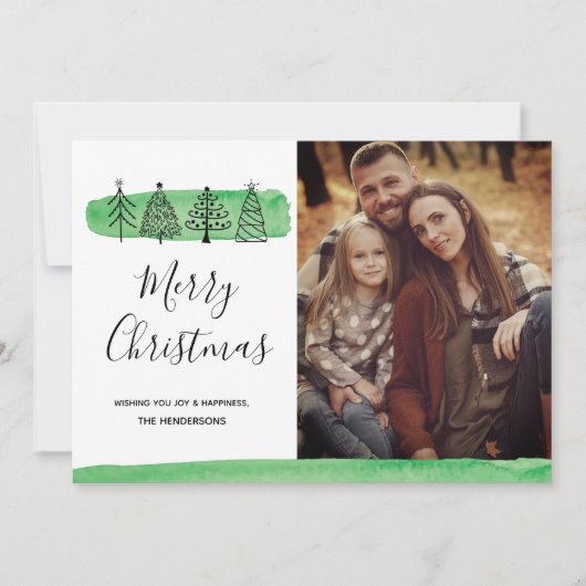 Cartes Pour Fêtes Annuelles Modern Watercolor (Devant)