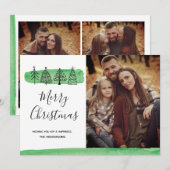 Cartes Pour Fêtes Annuelles Modern Watercolor (Devant / Derrière)