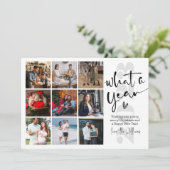 Cartes Pour Fêtes Annuelles Modern What A Year Photo Collage (Debout devant)