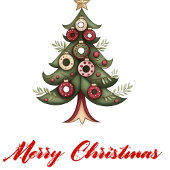 Cartes Pour Fêtes Annuelles Modern Whimsical Christmas Tree Greeting Design