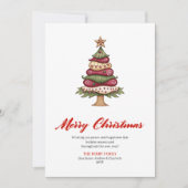 Cartes Pour Fêtes Annuelles Modern Whimsical Christmas Tree Greeting Design (Devant)