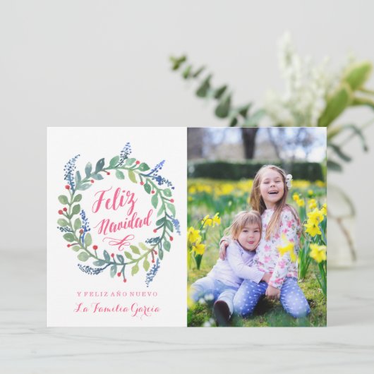 Cartes Pour Fêtes Annuelles Moderna Feliz Navidad | Tarjeta De Navidad (Debout devant)