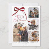 Cartes Pour Fêtes Annuelles Moderne 4 photo collage Joyeux Noël (Devant)