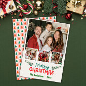 Cartes Pour Fêtes Annuelles Moderne 4 photo collage mignon simple Noël