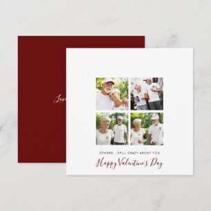 Cartes Pour Fêtes Annuelles Moderne 4 photo collage Senior Couple Valentine