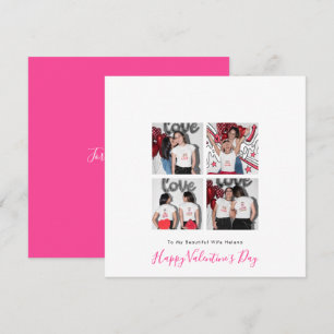 Cartes Pour Fêtes Annuelles Moderne 4 photo LGBT Lesbian Love Femme Valentine