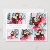 Cartes Pour Fêtes Annuelles moderne 6 photo Collage RED joyeux noël (Devant)