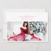 Cartes Pour Fêtes Annuelles moderne 6 photo Collage RED joyeux noël (Dos)