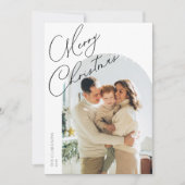 Cartes Pour Fêtes Annuelles Moderne Arc Script Joyeux Noël (Devant)