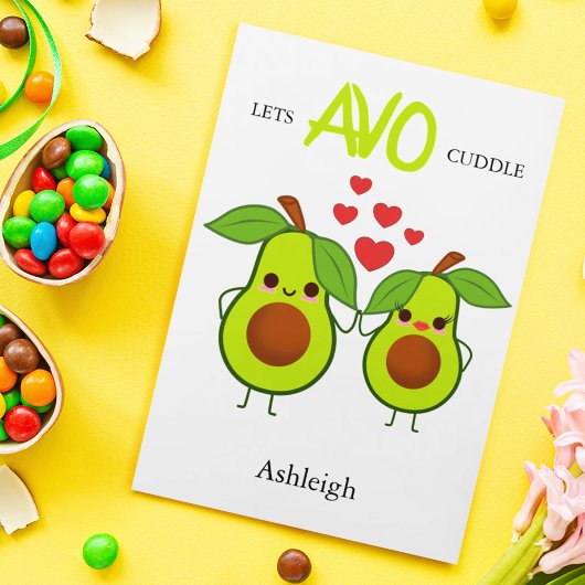 Cartes Pour Fêtes Annuelles Moderne | Avo Cuddle | Saint Valentin