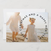 Cartes Pour Fêtes Annuelles MODERNE & BOLD Joyeux Noël Bonne année Photo (Devant)