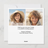 Cartes Pour Fêtes Annuelles Moderne, Bordure blanche minimale avec 3 photos au (Dos)