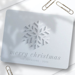 Cartes Pour Fêtes Annuelles Moderne Chic Élégant Flocon de neige