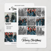 Cartes Pour Fêtes Annuelles Moderne Chic Noël année en revue (Devant / Derrière)