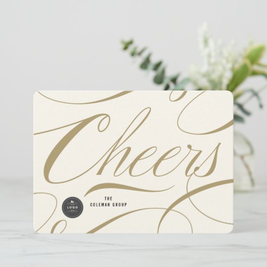 Cartes Pour Fêtes Annuelles Moderne classique encourage la calligraphie Élégan (Debout devant)