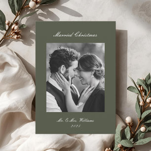 Cartes Pour Fêtes Annuelles Moderne Classique Sage Mariés Noël Nouvellement Ma