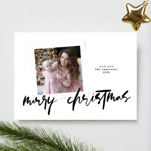 Cartes Pour Fêtes Annuelles moderne design manuscrit joyeux photo de noël
