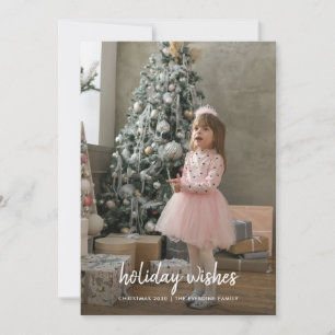 Cartes Pour Fêtes Annuelles Moderne Écriture de Noël Minimaliste Famille Fêtes