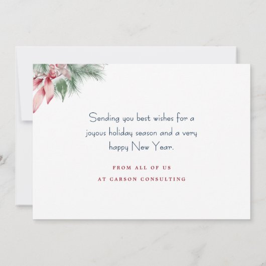 Cartes Pour Fêtes Annuelles Moderne Elegant Chien Husky Joyeux Noël Affaires (Dos)