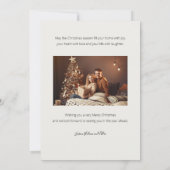 Cartes Pour Fêtes Annuelles Moderne Elegant Holiday Joy Script Photo (Dos)