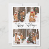 Cartes Pour Fêtes Annuelles Moderne Élégant Joyeux Joyeux Vacances 4 Photo (Devant)