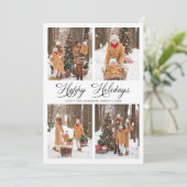 Cartes Pour Fêtes Annuelles Moderne Élégant Joyeux Joyeux Vacances 4 Photo (Debout devant)