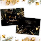 Cartes Pour Fêtes Annuelles Moderne élégant Joyeux Noël Festif Botanique