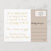 Cartes Pour Fêtes Annuelles Moderne Elégant Joyeux Nouvel An Faux Gold Custom (Dos)