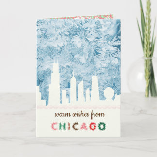 Cartes Pour Fêtes Annuelles Moderne élégante Chicago City Skyline