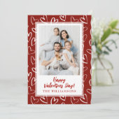 Cartes Pour Fêtes Annuelles Moderne et élégant Valentines (Debout devant)