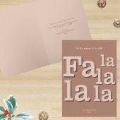 Cartes Pour Fêtes Annuelles Moderne Fa La Mocha Simple Typographie Branchée