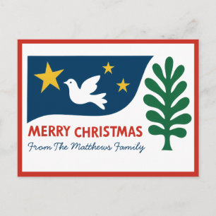 Cartes Pour Fêtes Annuelles Moderne formes audacieuses pour un Noël folkloriqu