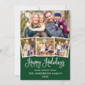 Cartes Pour Fêtes Annuelles Moderne Fun Calliage 4 Photo Vert (Devant)