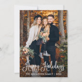 Cartes Pour Fêtes Annuelles Moderne Fun Calligraphie de famille (Devant)