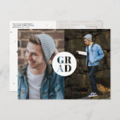 Cartes Pour Fêtes Annuelles Moderne GRAD Parties scintillant Or Simple 3 Photo (Devant / Derrière)