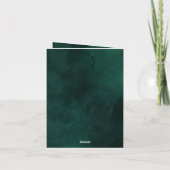 Cartes Pour Fêtes Annuelles Moderne Green Silver Snowflakes (Dos)