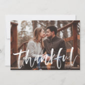 Cartes Pour Fêtes Annuelles Moderne Grille Script Berry Photo Thanksgiving (Devant)