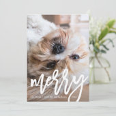 Cartes Pour Fêtes Annuelles Moderne Joie avec Impression de Léopard Chic Photo (Debout devant)