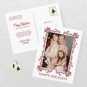 Cartes Pour Fêtes Annuelles Moderne Joyeuses Fêtes Photo Noël