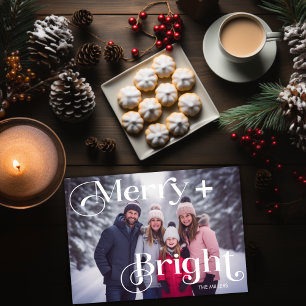 Cartes Pour Fêtes Annuelles Moderne Joyeux Et Lumineux Minimaliste 1 Photo Col